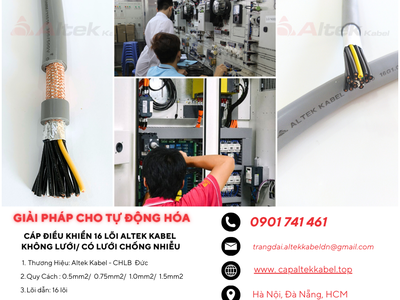 Tối Ưu Hệ Thống Tự Động Hóa Với Cáp Điều Khiển 16 Lõi Altek Kabel 0