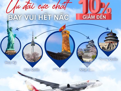 Ưu đãi cực chất giảm đến 10 hãng Asiana Airlines 0
