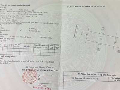 Bán đất mặt phố Trần Thánh Tông, ph Ngọc Châu, TP HD, 73m2, mt 5m, KD buôn bán tốt 4