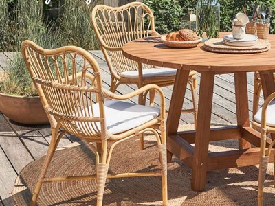 Ghế ăn mây tre đan 0