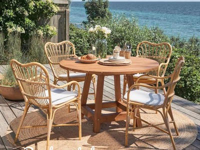 Ghế ăn mây tre đan 1