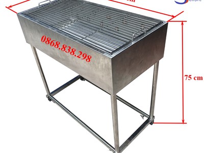 Lò nướng than hoa inox ngoài trời 2