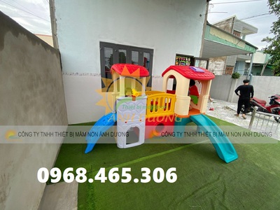 Cầu trượt ngôi nhà trẻ em hàng nhập khẩu siêu bền 2