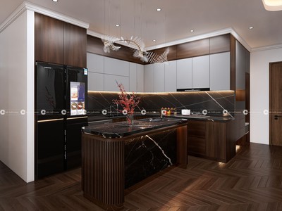 Tủ Bếp MDF Thiết Kế Chữ L Tiện Nghi Bền Đẹp 0