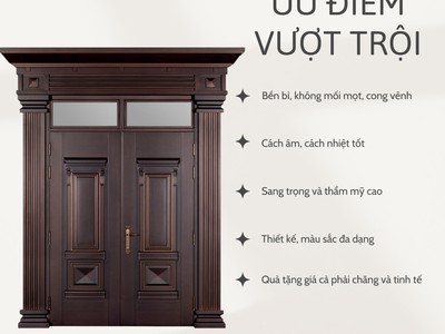 Cửa thép vân gỗ 1