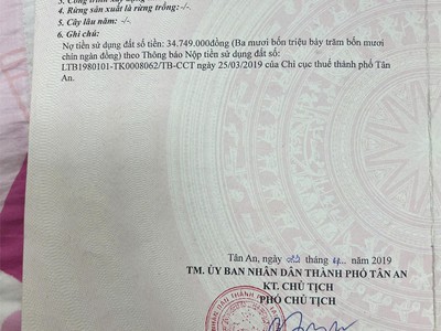 Chính chủ bán đất ở đô thị siêu đẹp ngay thành phố tân an, long an. 0