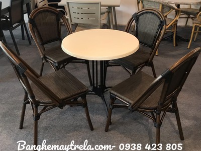 Bàn ghế nhựa giả mây sân vườn 3