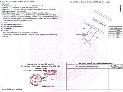 400 m2 thổ cư, 17m mặt tiền tỉnh lộ 1 - cách trung tâm h.buôn đôn 500m, giá chỉ 170 tr/m 4