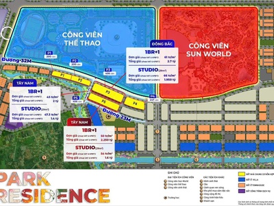 Quỹ căn studio phân khu park residence cạnh sun world dự án sun urban city hà nam, chiết khấu 22,5 1