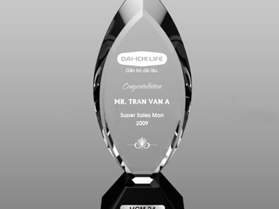 Làm kỷ niệm chương pha lê, thủy tinh quà tặng 1