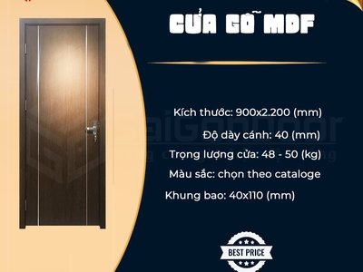 Cửa gỗ công nghiệp MDF Laminate 1