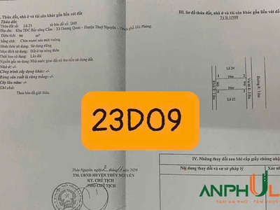 Cần bán duy nhất một lô góc khu D Bắc Sông Cấm, Phường Dương Quan, TP Thủy Nguyên 0