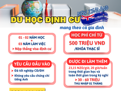 Du Học New Zealand Định Cư Cả Gia Đình - Xu Hướng Chọn Ngành Học Thẳng Visa Định Cư 0