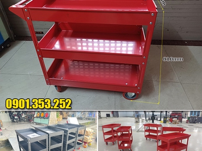 Xe để đồ nghề 3 ngăn KT C810xD830xR400mm 0