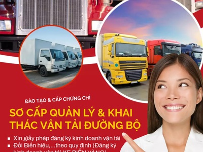 Học CHỨNG CHỈ SƠ CẤP VẬN TẢI ĐƯỜNG BỘ để đăng ký kinh doanh vận tải, đổi biển vàng 4