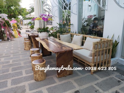 Sofa mây ô vuông kiểu đơn giản 5