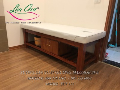 Giường matxa toàn thân khung gỗ tại gia viễn, ninh bình 3