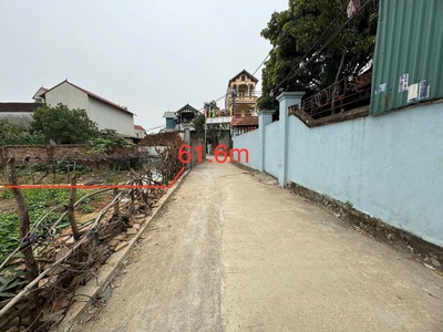 Hơn 1 tỷ có ngay mảnh tại tốt động -  chương mỹ - hà nội. - dt: 61,6 m2 mặt tiền 4. hậu 4. 2