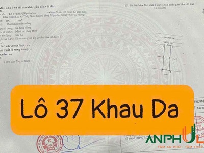 Cần bán duy nhất 1 lô dự án Khau Da, Phường Thủy Đường, TP Thủy Nguyên, Hải Phòng 0
