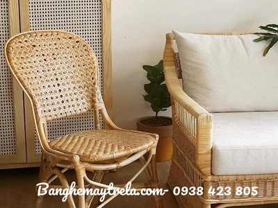 Ghế mây tự nhiên có tựa lưng cao 0