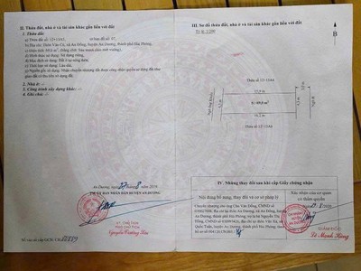 Cần bán lô Đất  2 mặt Ngõ oto đỗ cửa tại Văn Cú- An Đồng - An Dương - Hải Phòng. 3