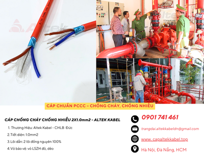Cáp chống cháy chống nhiễu Altek Kabel BS6387, IEC 60331 3