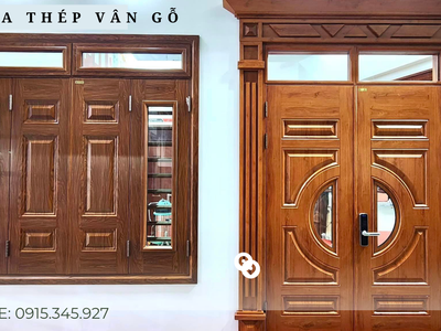 Cửa thép vân gỗ tại Gò Vấp 0