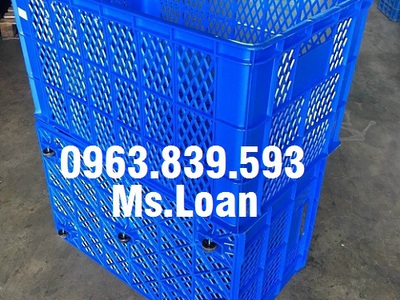 Chào bán rổ nhựa công nghiệp loại lớn có bánh xe và nắp đậy giá tốt. 10