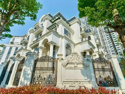 Biệt thự the zei mỹ đình, dt đất 295m2, dtxd 570m2, mt 18m, 5 tầng 1 hầm đẳng cấp ngang vinhomes 0