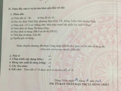 Bán  lô  đất  khu vĩnh phú, phường mạo khê , tp đông triều, quảng ninh 0