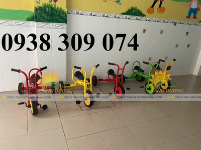 Xe đạp thùng, xe đạp xích lô 3 bánh dành cho bé mầm non 0