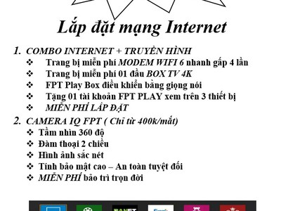 Siêu khuyến mại - lắp đặt mạng internet - miễn phí bảo trì trọn đời 4