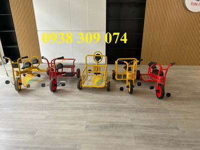 Xe đạp thùng, xe đạp xích lô 3 bánh dành cho bé mầm non 5