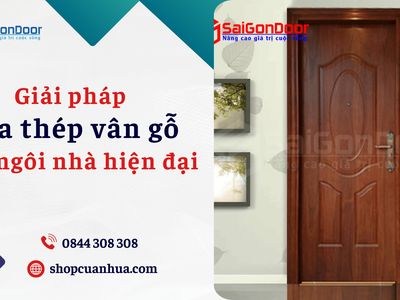 Giải pháp cửa thép vân gỗ cho ngôi nhà hiện đại 0
