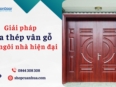 Giải pháp cửa thép vân gỗ cho ngôi nhà hiện đại 3
