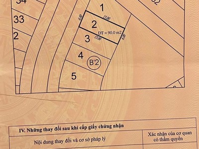 Bán Lô B 2 ô 2 Rẻ Quạt Vựng Đâng,P.Yết Kiêu Cũ. DT:90m2,MT:6m.H:TB 4