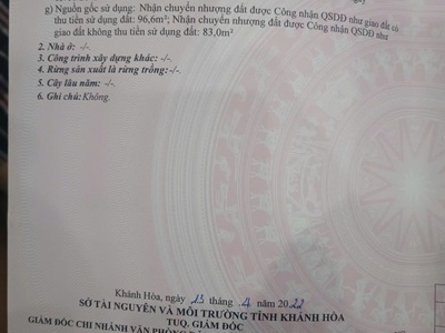 Bán đất hẻm bắc sơn, phường vĩnh hải nha trang,diện tích: 179m   bán: 6,2 tỷ  lh e nhật 0