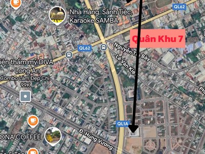 Phường 6, TP. Tân An   khu dân cư hiện hữu, đường nhựa 12m, sát bên Aeon Mall Tân An 1 ty349 0