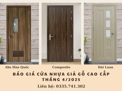 Cửa Nhựa Giả Gỗ Cao Cấp Tháng 4/2025 0