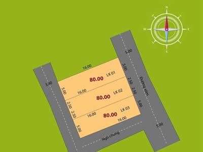 Bán gấp   hàng mới cụm 3 lô trường yên  - diện tích: 80m / lô - đường ô tô tải vào tận đất, 1