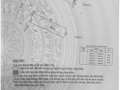 Mặt tiền hiếm nhà bán bảy hiền tân bình ngang 5m x 20 thích hợp mở showroom giá 23.9 tỷ tl 0
