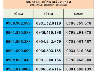Số đẹp giá rẻ gói cước siêu ưu đãi - 11gb/ngày 6