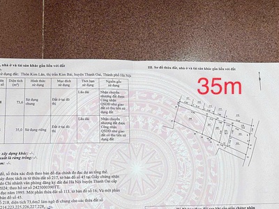 Chính chủ cần bán mảnh đất Kim Lâm-Kim Bài-Thanh Oai- 35m2-2 tỷ 180tr 3