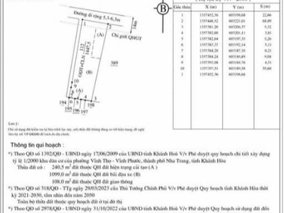 Đất chính chủ 2 mặt tiền vị trí đẹp tại phường vĩnh phước, nha trang 0