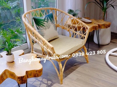 Ghế mây đan vuông 1