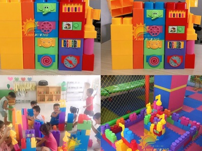 Bộ lego lắp ráp 78 chi tiết lớn cho trẻ em mầm non 0