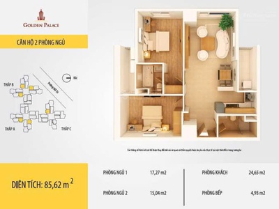 Bán căn hộ 85m  tại tòa Golden Palace Mễ Trì 2PN, 2WC full nội thất giá 6.1 tỷ 4