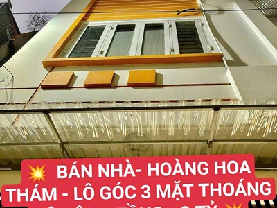 Tây Hồ- Hoàng Hoa Thám- Ô tô- Lô góc 3 mặt thoáng- 5 tầng- 8 tỷ 0