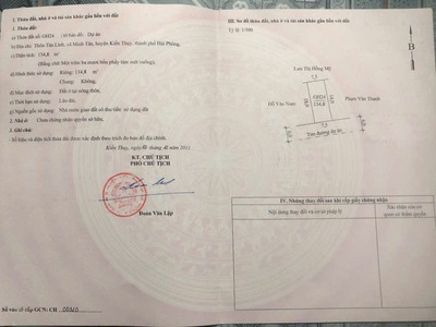Bán lô đất có 102 tại trung tâm huyện Kiến Thụy - Hải Phòng 4