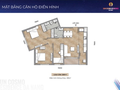 Cắt lỗ 200tr căn 3BR Cosmo DT89m2 - View thoáng mát, tầng trung 6
